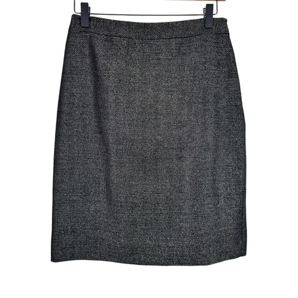 Valentino Roma Grey Wool Pleated Pencil Skirt Size 42/6 - Picture 8 of 16